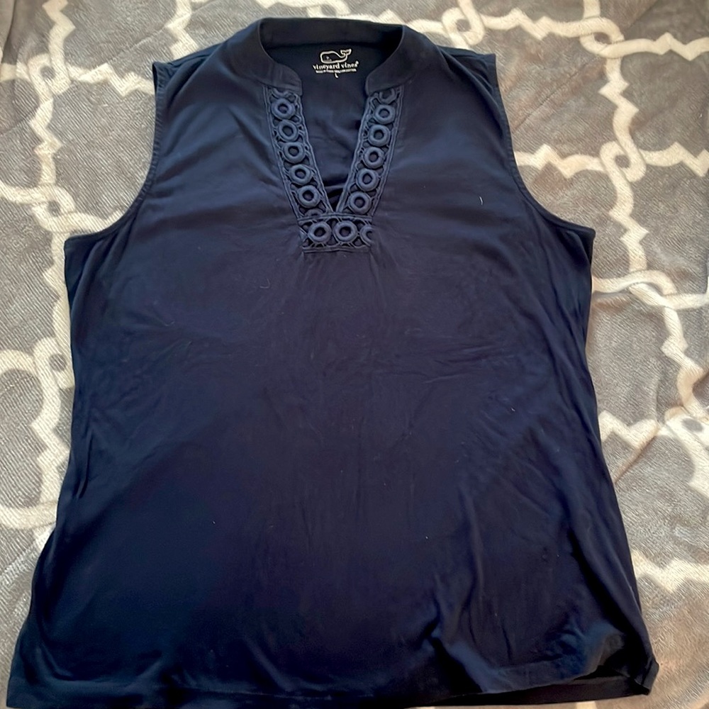 Vineyard Vines sleeveless cotton tunic top, size large